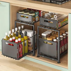 Sliding Cabinet Organizer Shelf