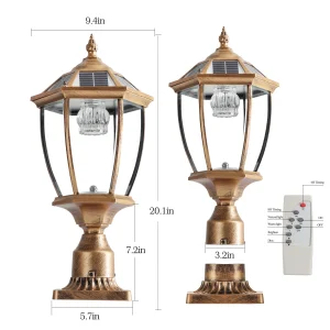 Vintage Solar Post Lights