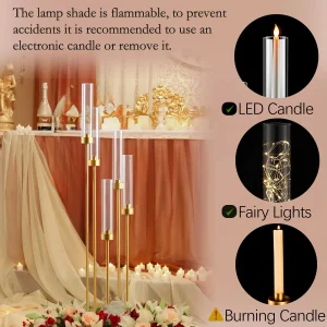 Gold Candelabra Candle Set