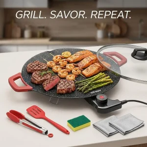 Electric Skillet with Glass Lid
