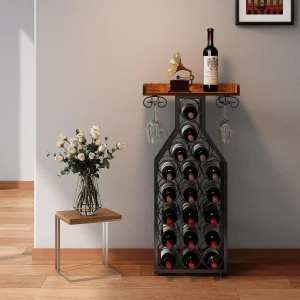 19-Bottle Freestanding Wine Rack