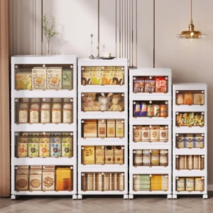 Foldable Storage Cabinet with Wheels