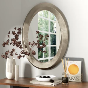 Baroque Gold or Silver Oval Wall Mirror