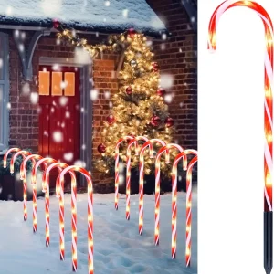 Candy Cane Pathway Lights