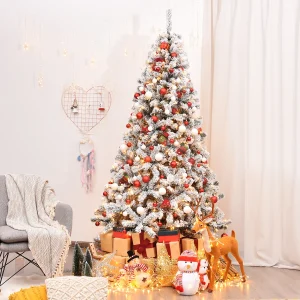 Pre-Lit Snow Flocked Christmas Tree