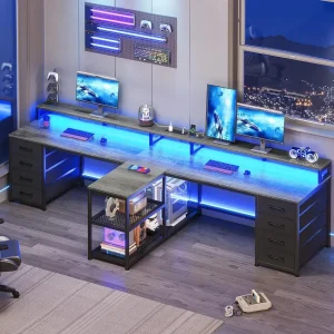 94.5-Inch Two-Person Gaming Desk