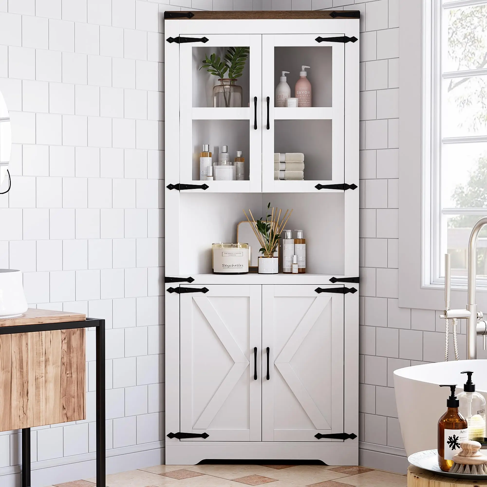 Farmhouse Corner Cabinet - Image 6