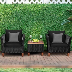 3-Piece Rattan Patio Furniture Set