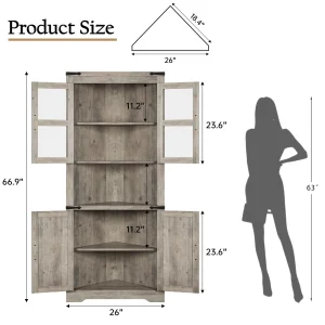Farmhouse Corner Cabinet - Thumbnail Image 4