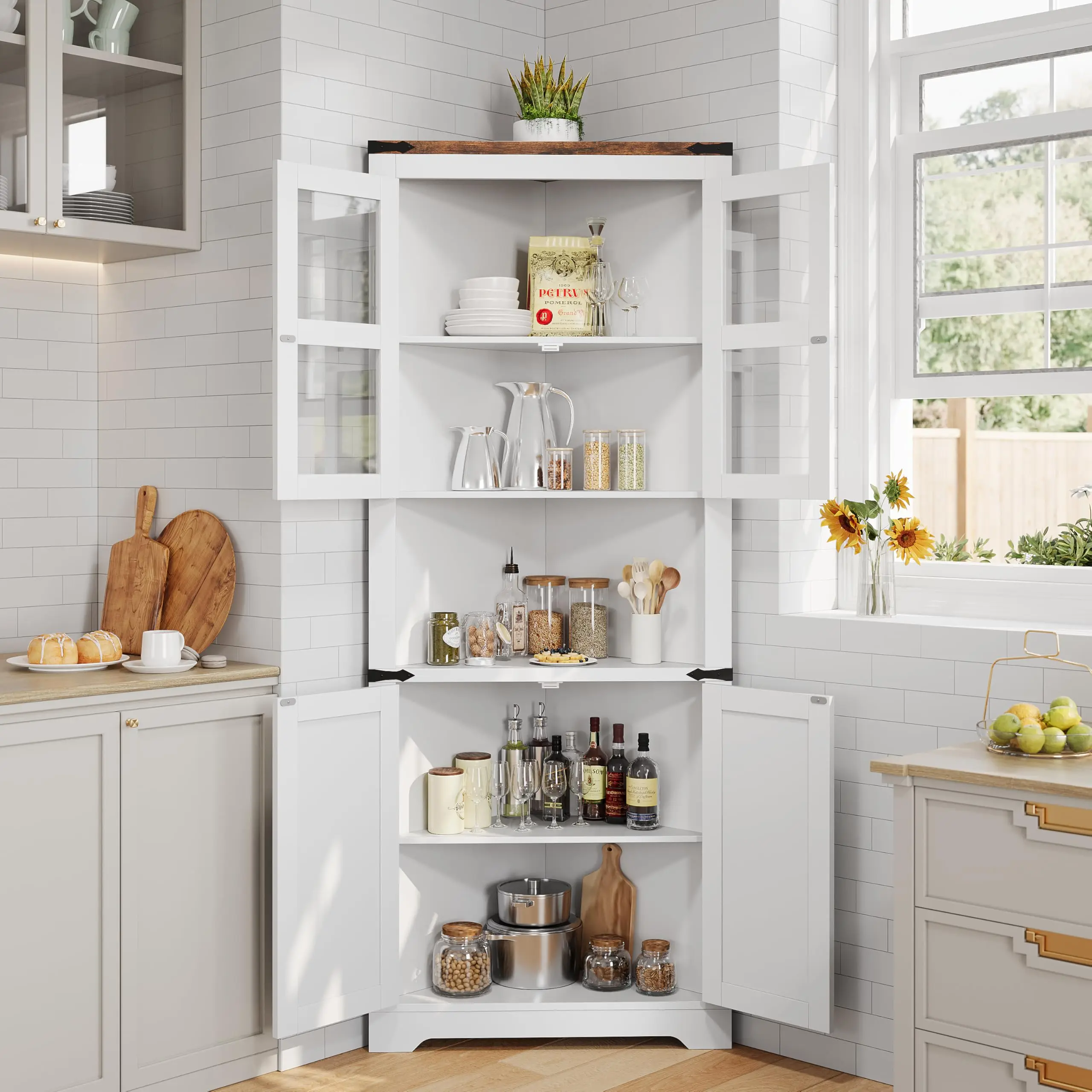 Farmhouse Corner Cabinet - Image 2