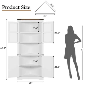 Farmhouse Corner Cabinet - Thumbnail Image 7