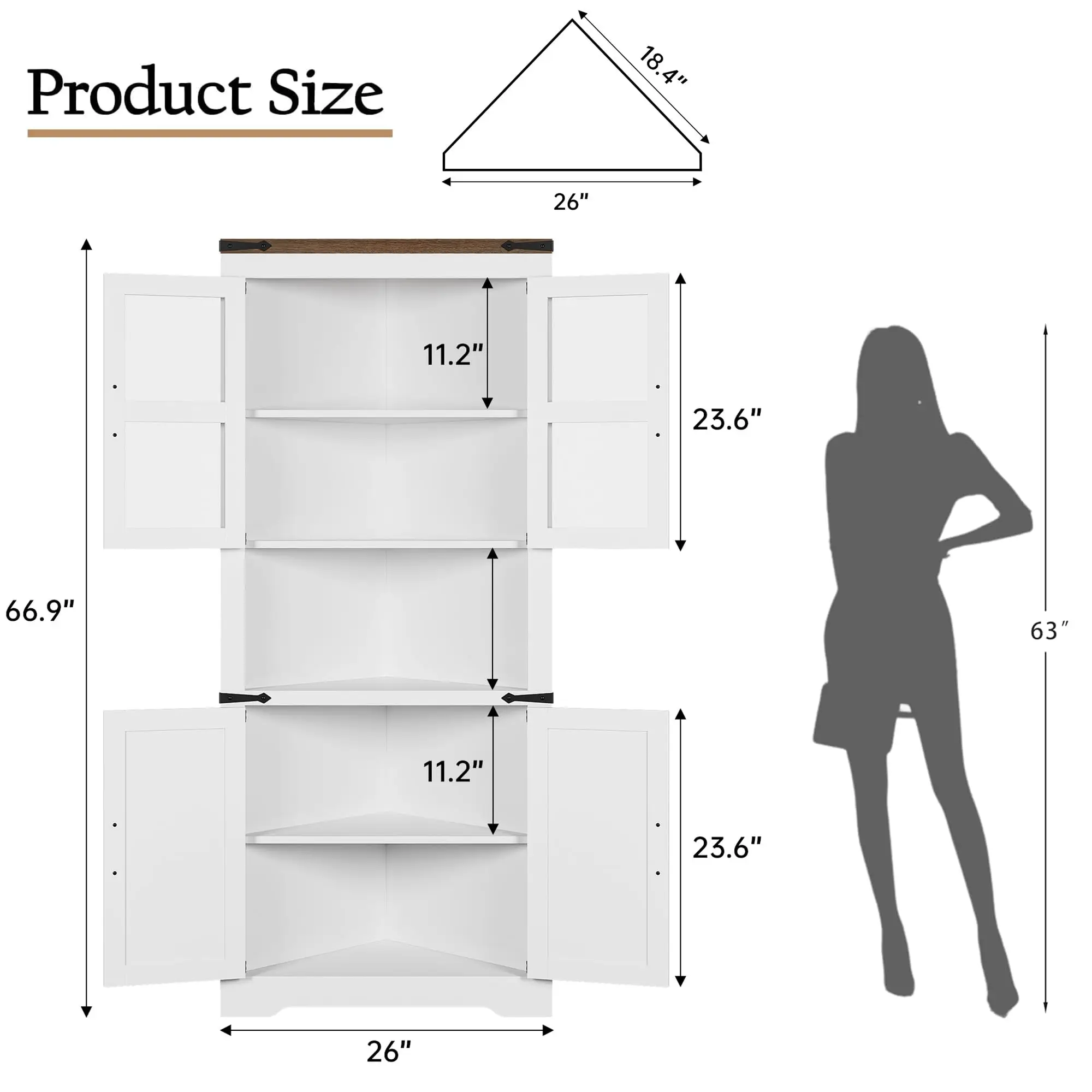Farmhouse Corner Cabinet - Image 7