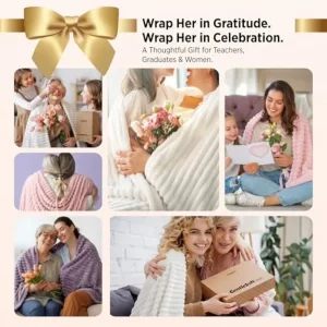 Cozy White Fleece Throw Blanket - Thumbnail Image 2
