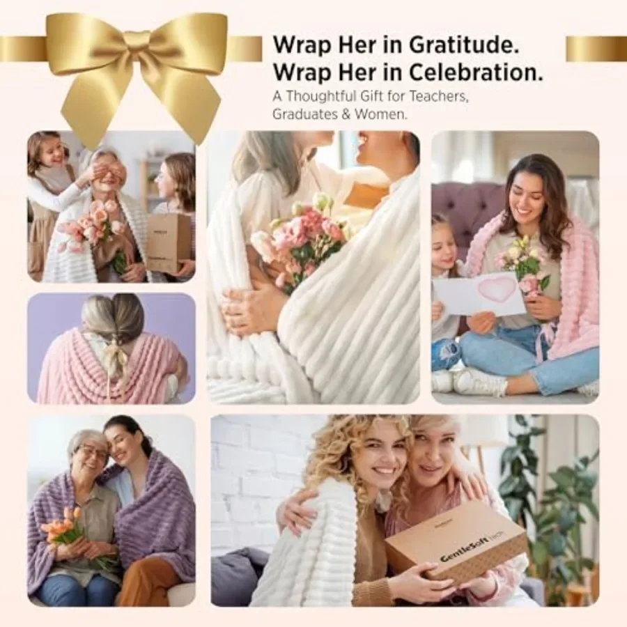 Cozy White Fleece Throw Blanket - Image 2