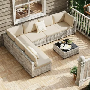 7-Piece Modular Patio Sectional