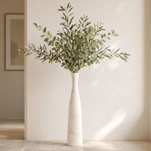 29-Inch Tall Terracotta Floor Vase – Large Ceramic Decorative Home Accent