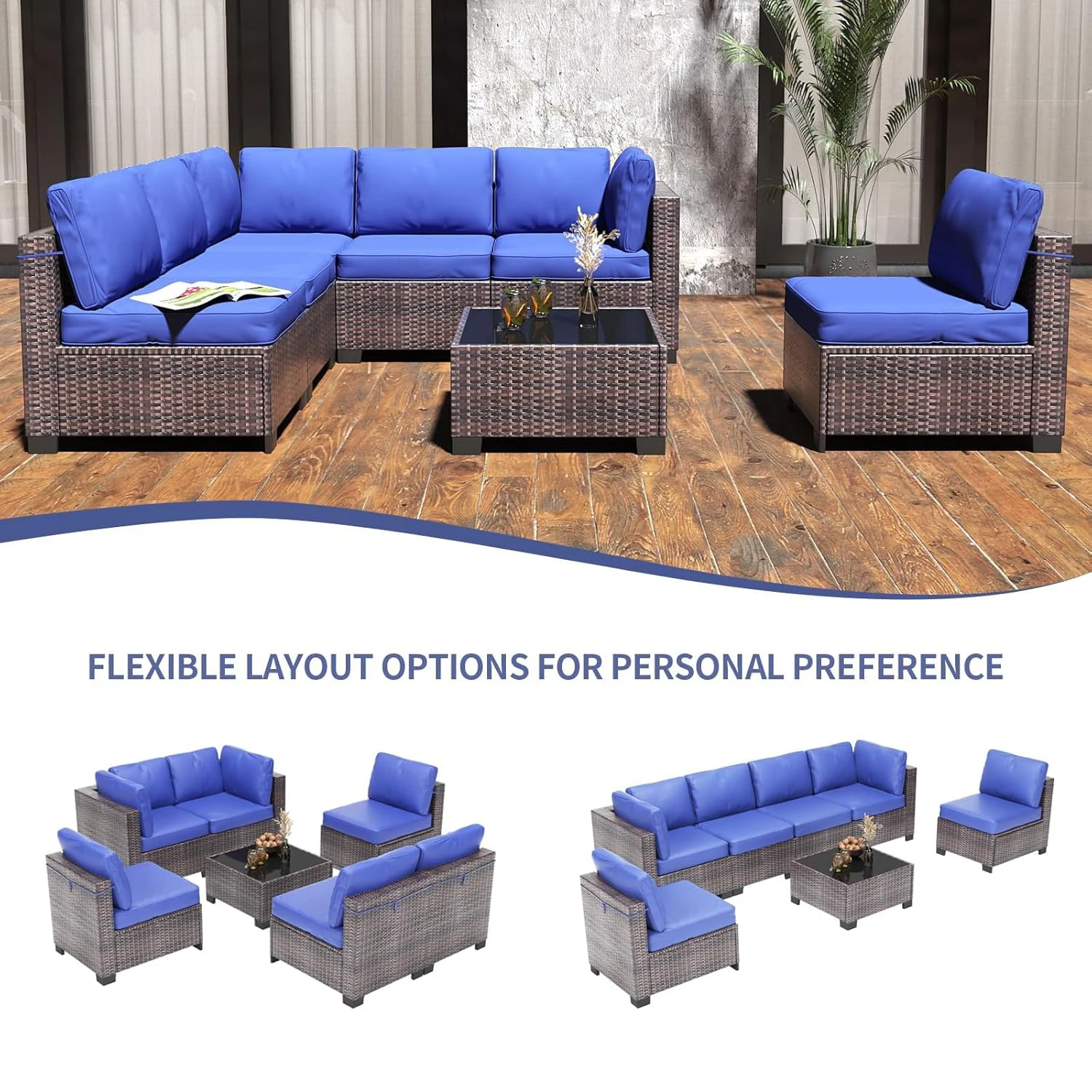 7-Piece Modular Patio Furniture Set - Image 4