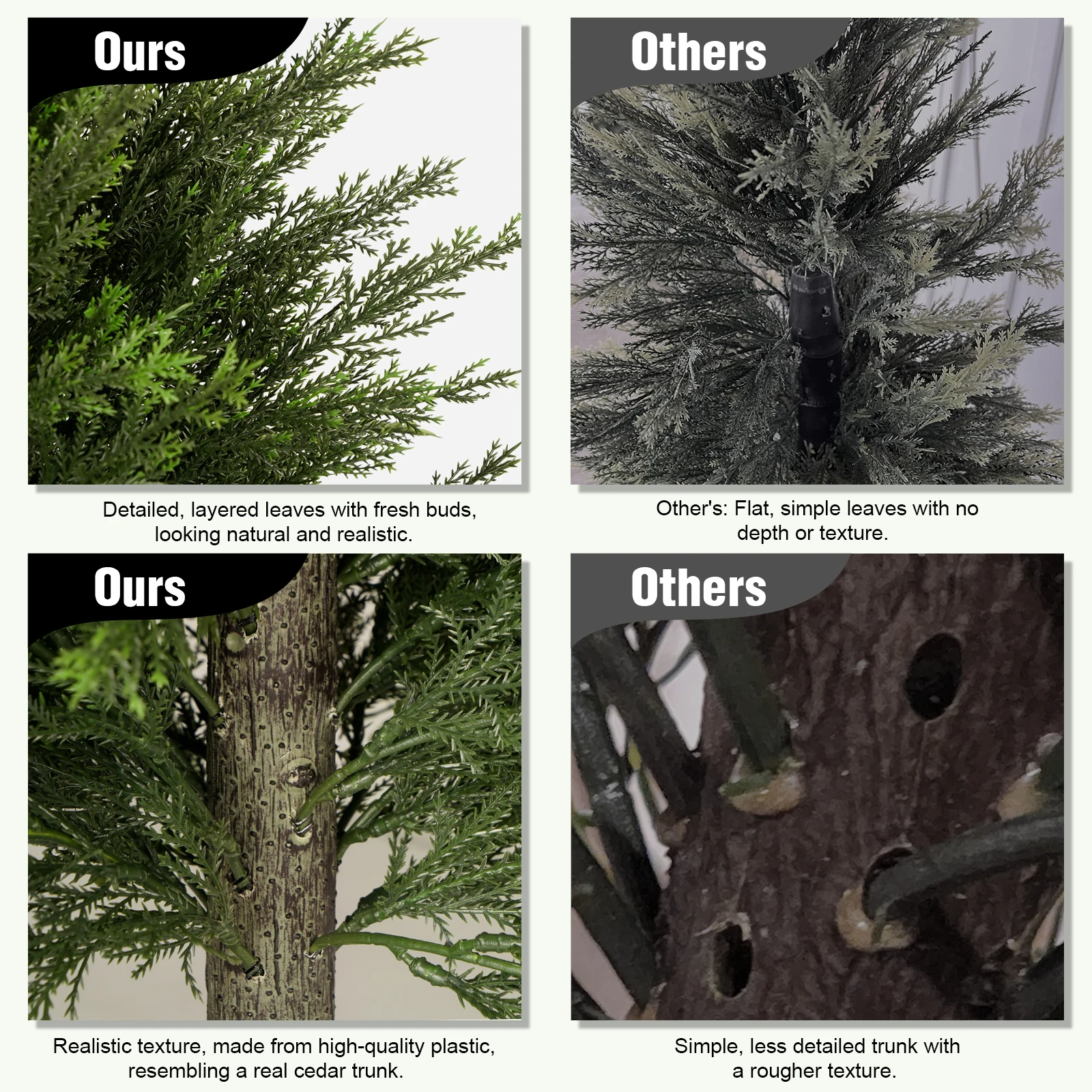 2-Pack Artificial Cedar Trees – 60–180cm - Image 4