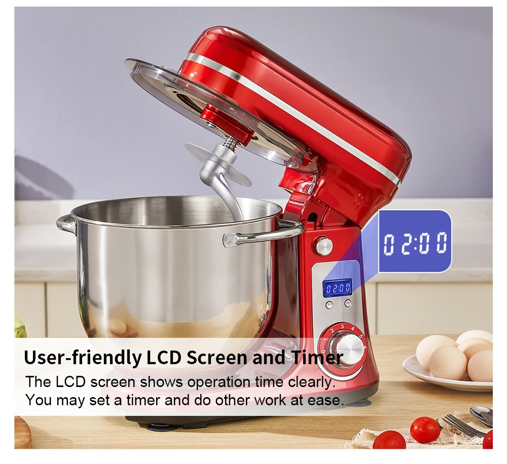 BioloMix 1200W Kitchen Stand Mixer – 6L Capacity, 6-Speed Control - Image 4