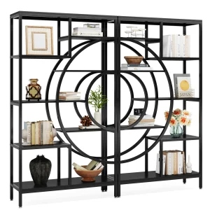 Tribesigns Industrial 5-Tier Bookshelf – Freestanding Etagere Bookcase & Display Organizer - Thumbnail Image 7