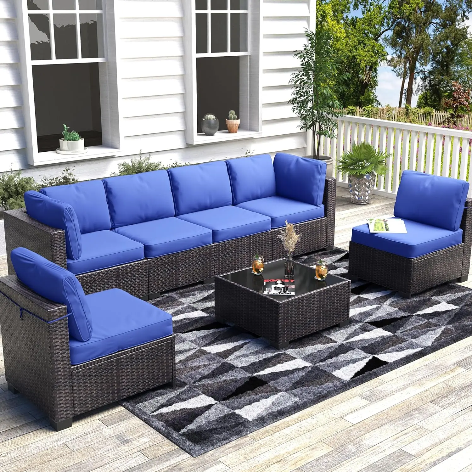 7-Piece Modular Patio Furniture Set - Image 1