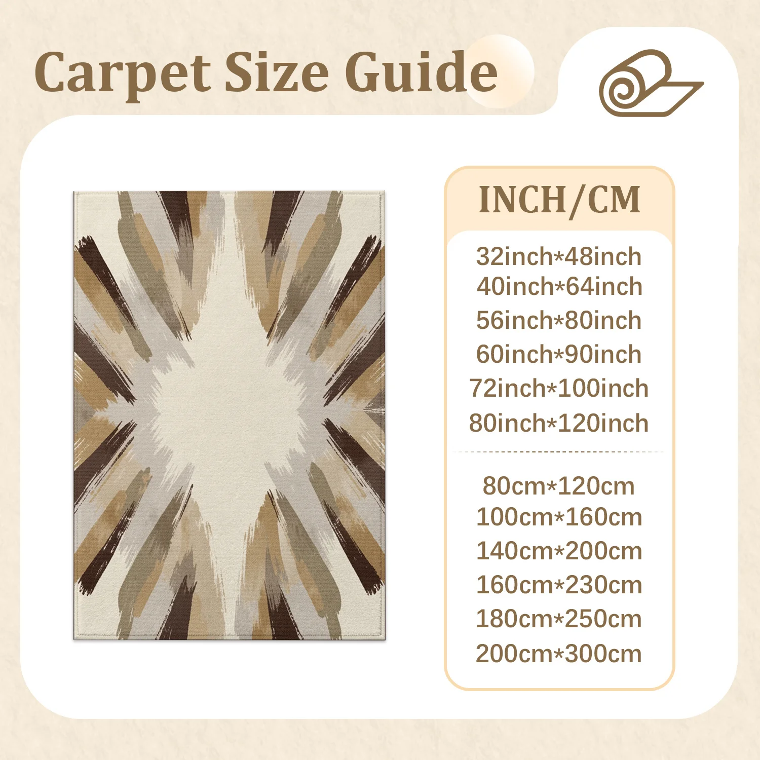 Abstract Brush Stroke Area Rug – Soft Velvet & Machine Washable - Image 2