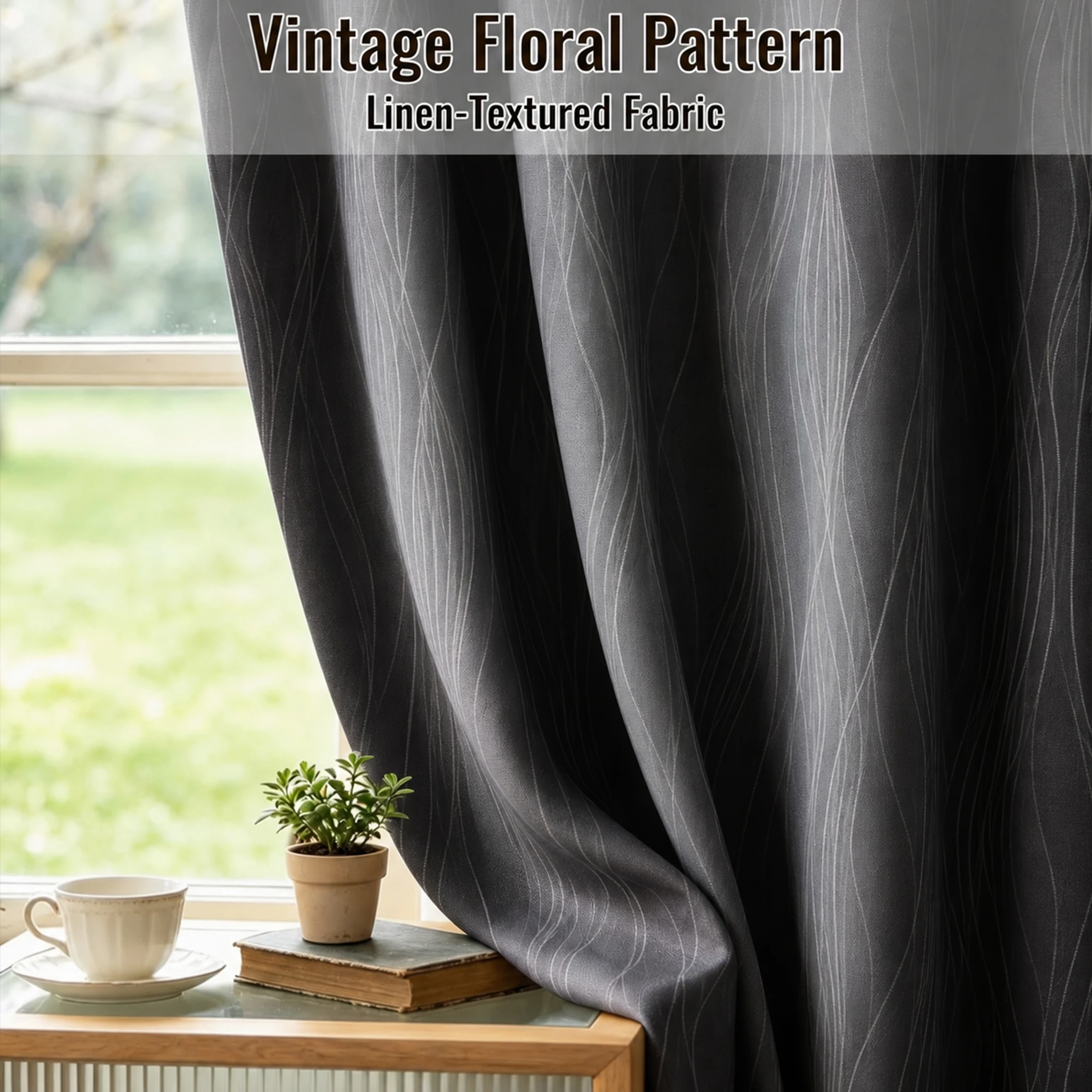 2-Panel Total Blackout Gradient Curtains – Thermal Insulated Window Drapes with UV Protection - Image 6