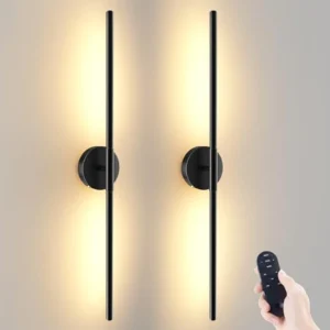 Battery-Operated Wall Sconces – Set of 2 Wireless Rechargeable Wall Lights - Thumbnail Image 2