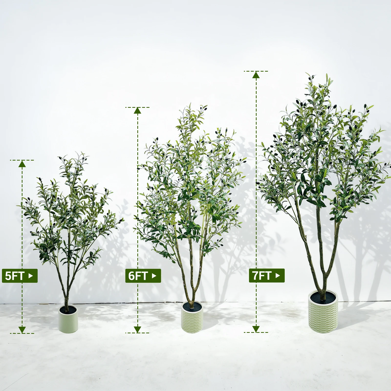 Artificial Olive Tree – 5FT/6FT Tall Realistic Faux Plant with Decorative Pot - Image 4