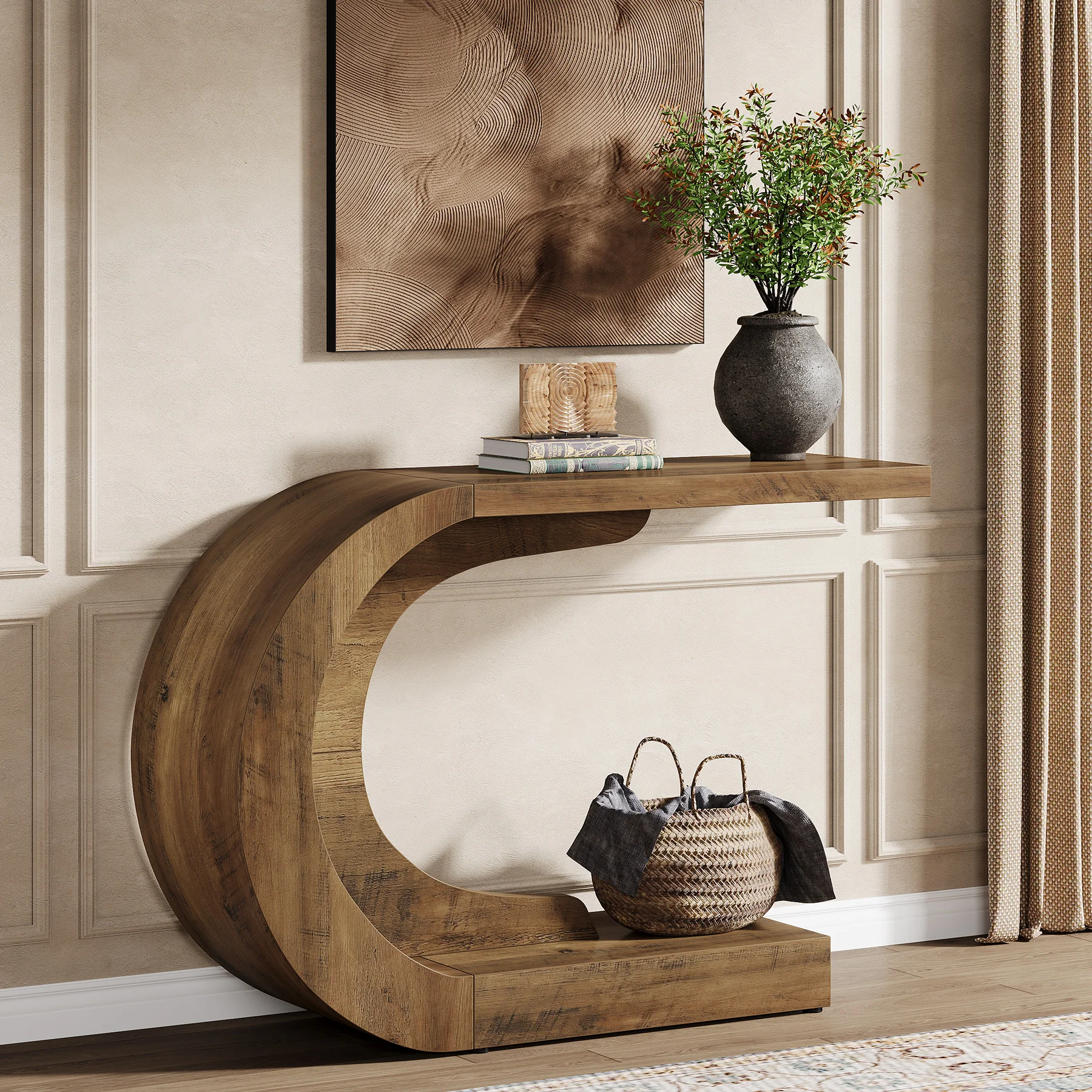 Tribesigns 43.3" Mid-Century Modern Console Table - Image 1