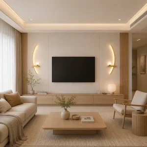 Modern Curved Crescent LED Wall Lamp – 3-Color Minimalist Decorative Lighting - Thumbnail Image 2