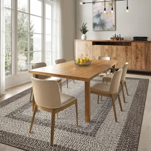 8x10 FT Boho Braided Area Rug – Moroccan-Inspired Luxury Home Décor - Thumbnail Image 2