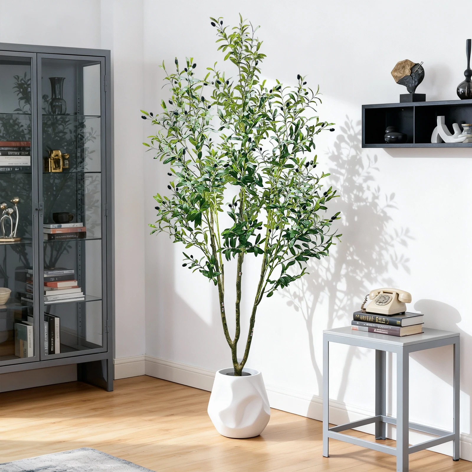 Artificial Olive Tree – 5FT/6FT Tall Realistic Faux Plant with Decorative Pot - Image 1