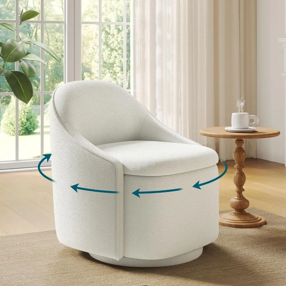 360° Swivel Accent Chair with Storage – Cozy Comfort & Modern Elegance - Image 1