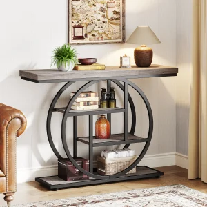 41.3-Inch 4-Tier Industrial Console Table - Thumbnail Image 10