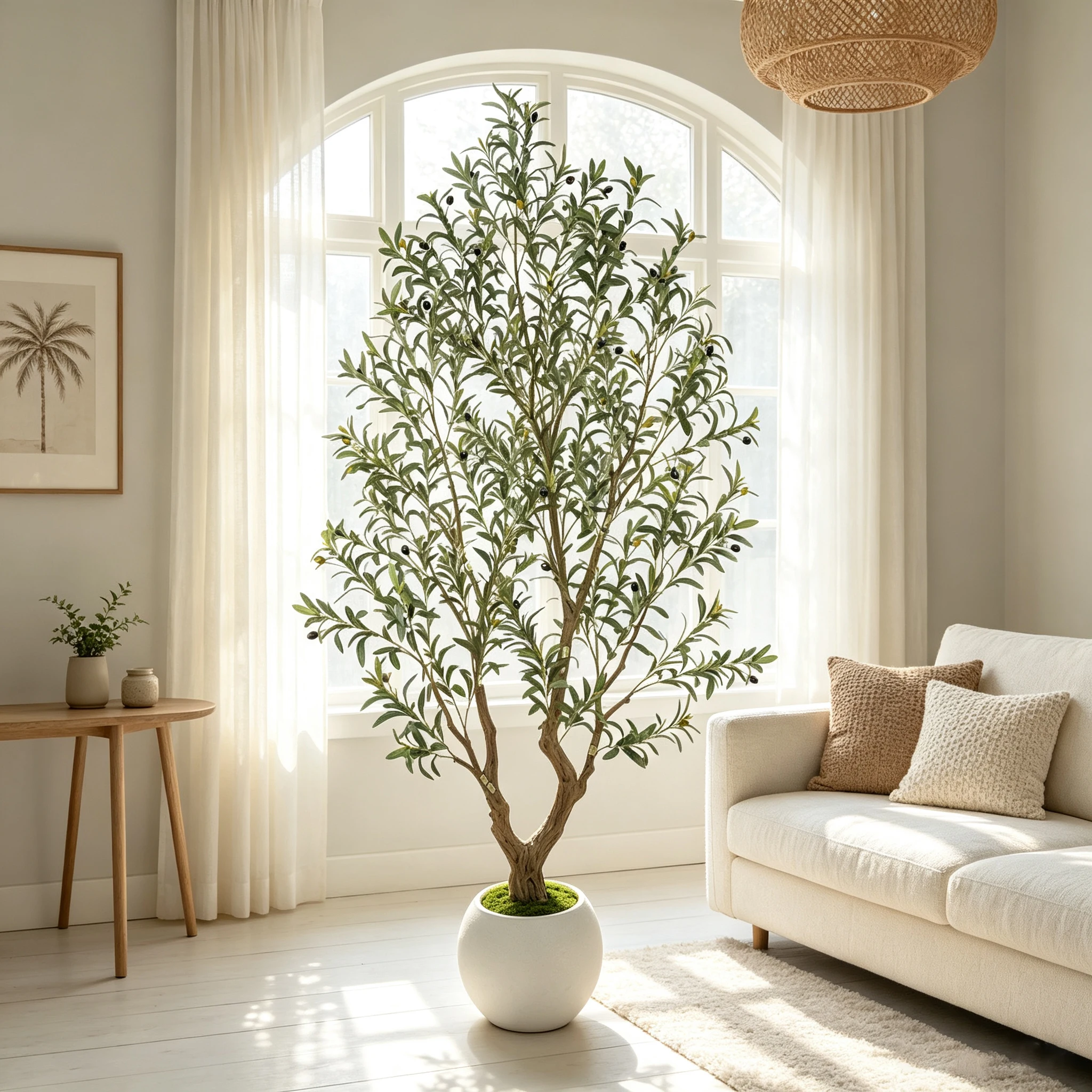 Artificial Olive Tree with Decorative Planter – 5FT/6FT/7FT/8FT Realistic Faux Tree - Image 2