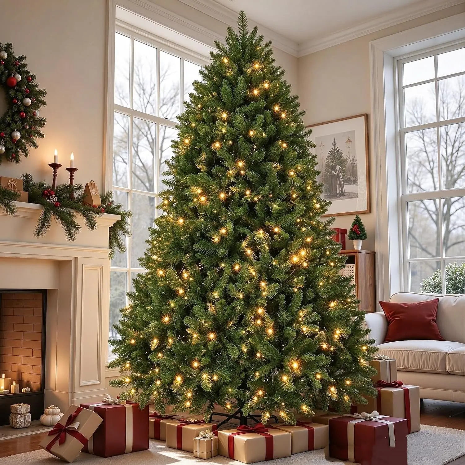 Garvee Pre-Lit Artificial Christmas Tree – 6FT & 7.5FT - Image 1