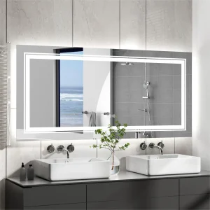 Jumbo-Large Illuminated LED Bathroom Mirror – Front & Backlit Vanity Mirror