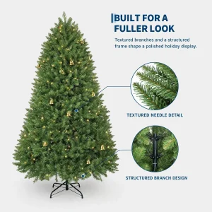 Garvee Pre-Lit Artificial Christmas Tree – 6FT & 7.5FT - Thumbnail Image 2