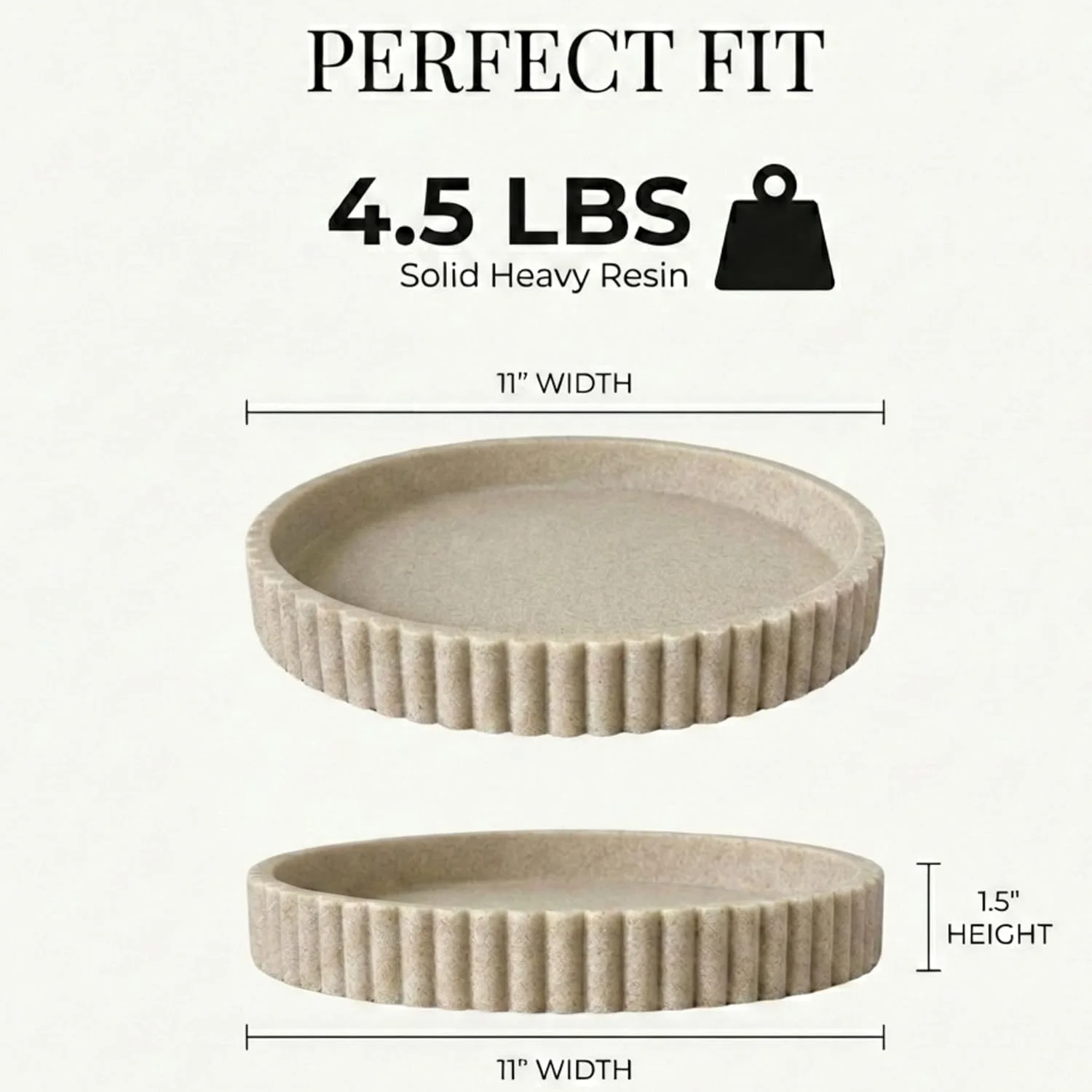 OAKOA Round Resin Decorative Tray – Modern Coffee Table Centerpiece - Image 4