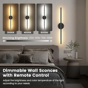 Battery-Operated Wall Sconces – Set of 2 Wireless Rechargeable Wall Lights - Thumbnail Image 3