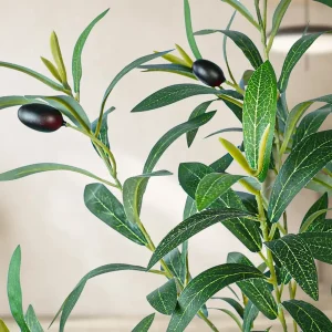 Artificial Olive Tree with Decorative Planter – 5FT/6FT/7FT/8FT Realistic Faux Tree - Thumbnail Image 4