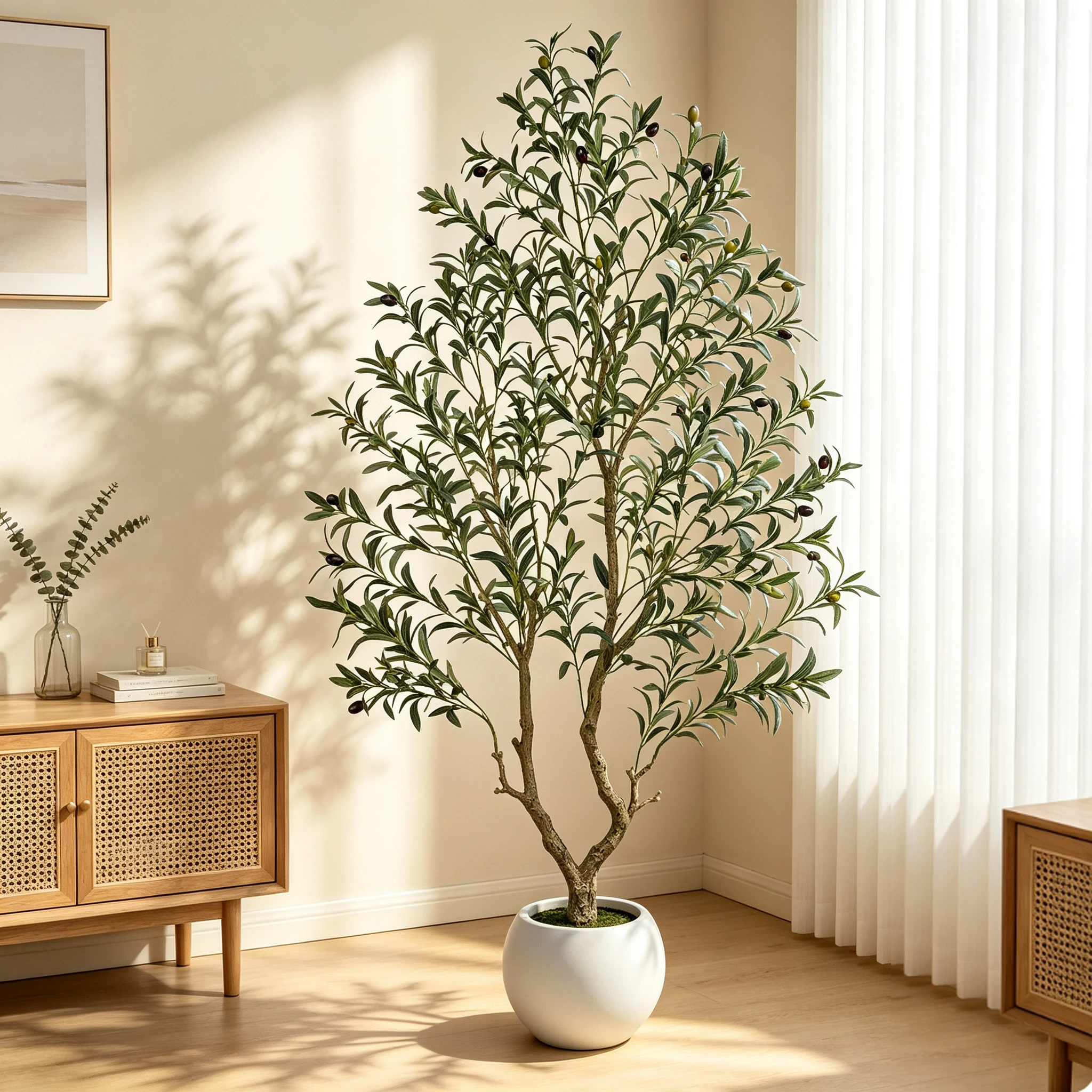 Artificial Olive Tree with Decorative Planter – 5FT/6FT/7FT/8FT Realistic Faux Tree - Image 6