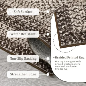 8x10 FT Boho Braided Area Rug – Moroccan-Inspired Luxury Home Décor - Thumbnail Image 4