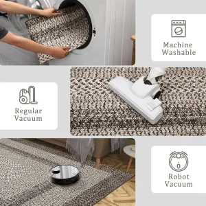 8x10 FT Boho Braided Area Rug – Moroccan-Inspired Luxury Home Décor - Thumbnail Image 6