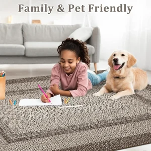 8x10 FT Boho Braided Area Rug – Moroccan-Inspired Luxury Home Décor - Thumbnail Image 5