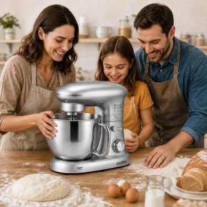 Tacleekii 5.3 QT Stand Mixer – 500W Tilt-Head Electric Kitchen Mixer, Silver - Thumbnail Image 7