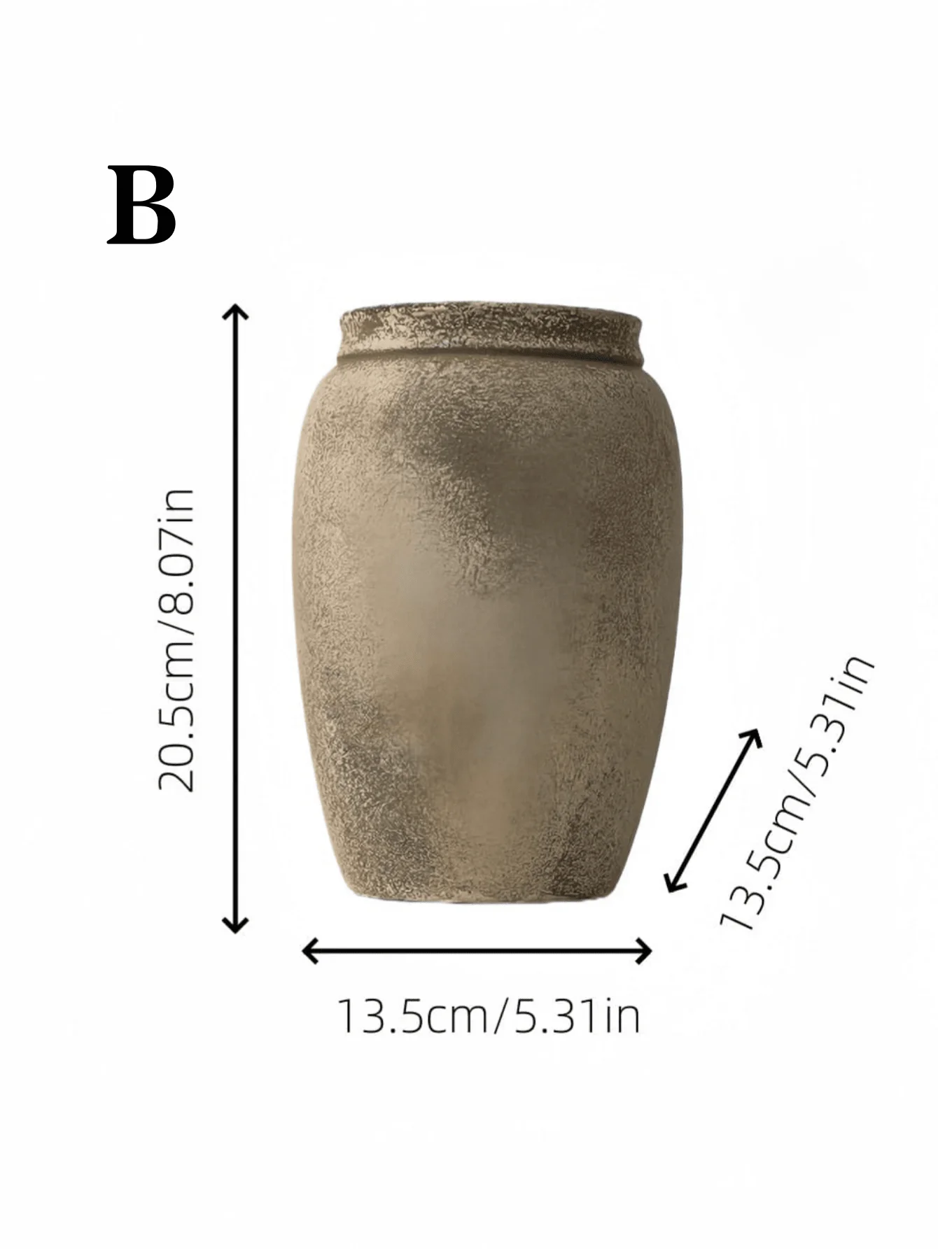 Handmade Vintage Wabi-Sabi Ceramic Vase – Rustic Farmhouse Home Décor - Image 4