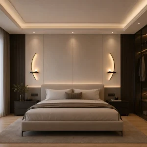 Modern Curved Crescent LED Wall Lamp – 3-Color Minimalist Decorative Lighting - Thumbnail Image 3