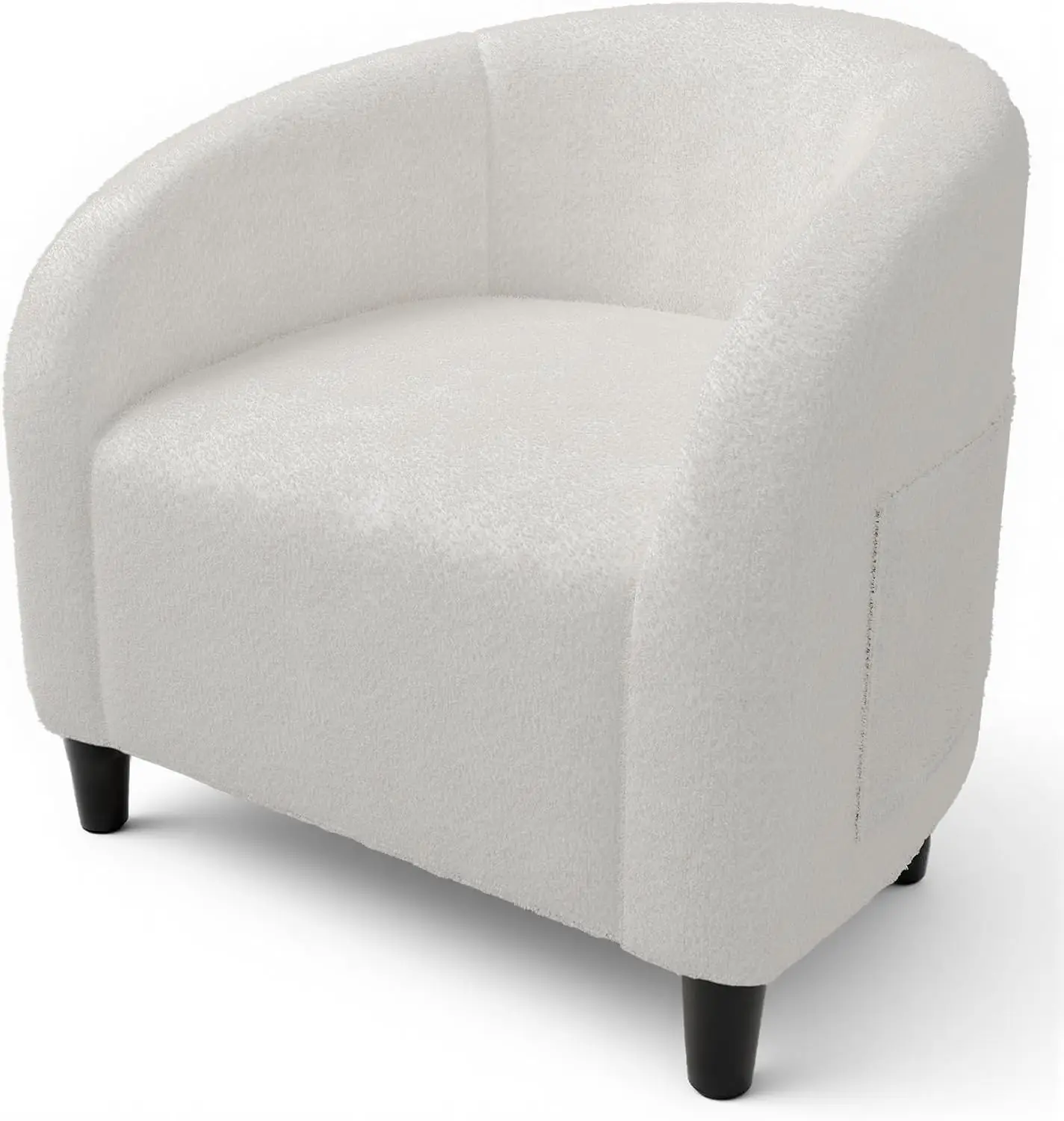 Tacleekii Bouclé Accent Barrel Chair – Cozy Comfort & Modern Style - Image 1